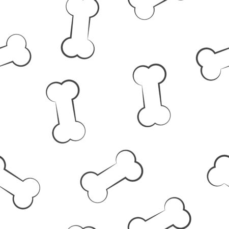 Vector icon bone seamless pattern on a white background. Layers grouped for easy editing illustration. For your designのイラスト素材