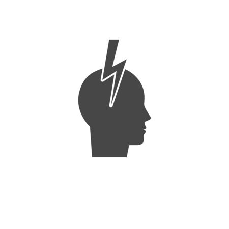 Vector icon stress in human on white isolated background. Layers grouped for easy editing illustration. For your design.のイラスト素材