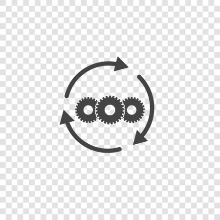 Vector icon business process optimization. Business development on transparent background. Layers grouped for easy editing illustration. For your design