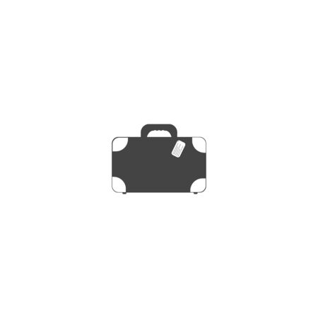 Vector suitcase icon on white isolated background.Layers grouped for easy editing illustration. For your design.のイラスト素材