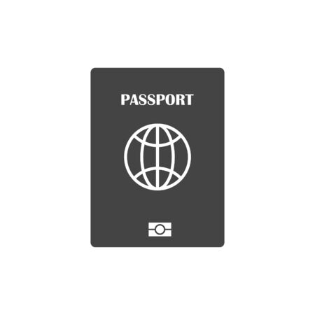 Passport on white isolated background. Layers grouped for easy editing illustration. For your design.のイラスト素材