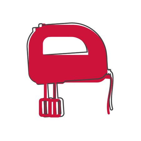 Vector icon of kitchen mixer cartoon style on white isolated background. Layers grouped for easy editing illustration. For your design.のイラスト素材