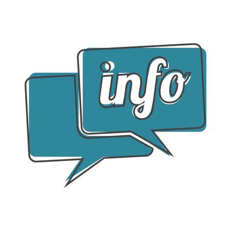 Info vector icon in the cloud. Info illlustration cartoon style on white isolated background. Layers grouped for easy editing illustration. For your design.のイラスト素材