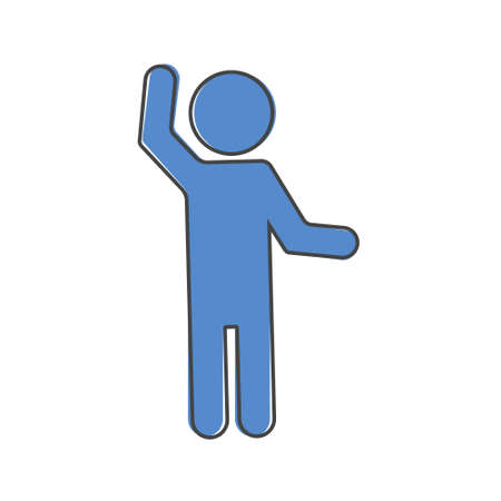 Vector gear icon and three arrows. Workflow symbol cartoon style on white isolated background. Layers grouped for easy editing illustration. For your design.のイラスト素材