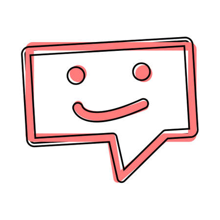 Message vector icon. Sms icon cartoon style on white isolated background. Layers grouped for easy editing illustration. For your design.のイラスト素材