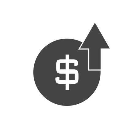 Income level growth vector icon on white isolated background. Layers grouped for easy editing illustration.のイラスト素材
