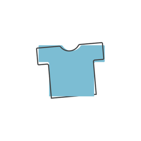 T-shirt clothing vector icon on cartoon style on white isolated background. Layers grouped for easy editing illustration.のイラスト素材