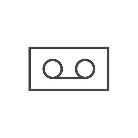 Audio vector icon on white isolated background. Layers grouped for easy editing illustration. For your design.のイラスト素材