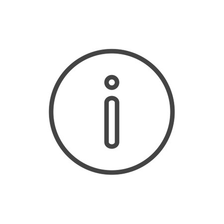 Vector icon information on white isolated background. Layers grouped for easy editing illustration. For your design.のイラスト素材