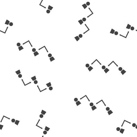 Vector icon business man with arrow seamless pattern on a white background. Layers grouped for easy editing illustration. For your designのイラスト素材