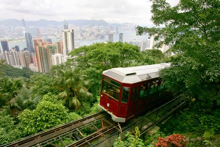Tourist tram on the Peak, Hong Kong