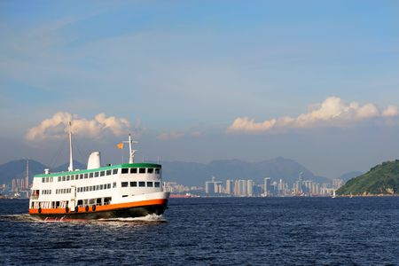 Fast ferry boat going to Hong Kong