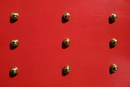 Traditional Chinese Door in Forbidden Palace, Beijingの写真素材