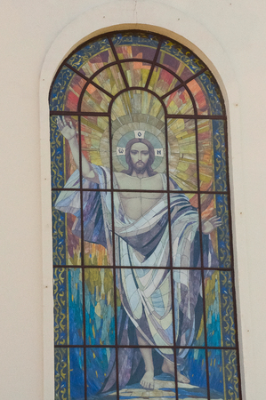 Image Jesus Christ on the church windowの写真素材