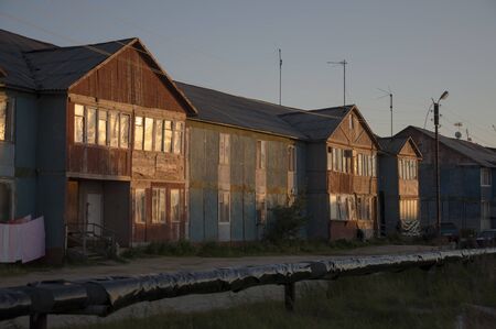 Misery and poor two-storeyed buildingの写真素材