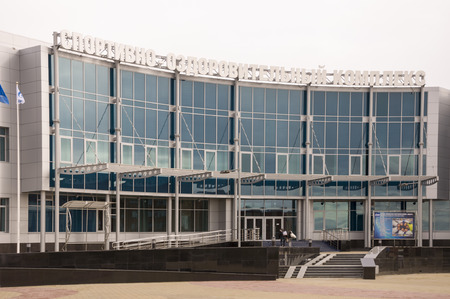 New Urengoy, YaNAO, North of Russia. September 1, 2013. Palace of Sports in the cityのeditorial素材