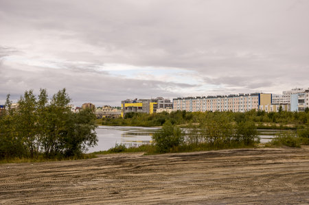 New Urengoy, YaNAO, North of Russia. September 1, 2013. Lake named Namelessのeditorial素材