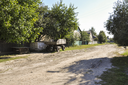 Little street in the small town. Suburbの写真素材