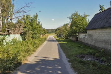 Little street in the small town. Suburbの写真素材