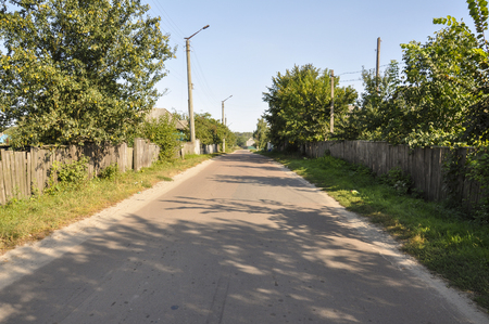 Little street in the small town. Suburbの写真素材