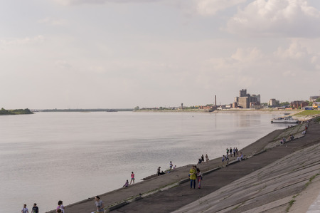 Tomsk, Russia, View from the Lenin Square. July 10, 2017. River Ob is flowing through the central part of the cityのeditorial素材