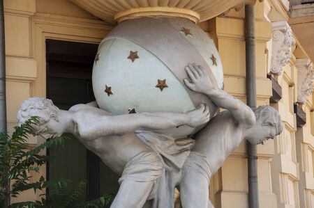 Odessa, South of Ukraine, Deribasovskaya street, July 10, 2018. Walking on the city streets in...