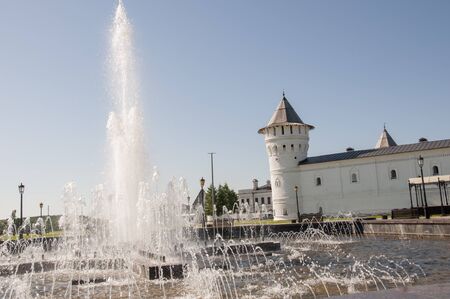 Tobolsk, Tyumen region, Russia, the Red Square, September 09, 2019. Tobolsk Historical and Architectural Museum-Reserveのeditorial素材