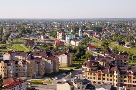 Tobolsk, Tyumen region, Russia, September 09, 2019. View from the Red Square and Tobolsk Historical...
