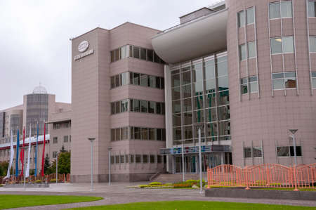 Surgut, Russia, Grigory Kukuevitsky str., 1, building 1, May 10, 2022. Office of Surgutneftegaz Open Joint Stock Company. editorial (1)のeditorial素材