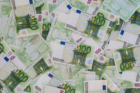 100 euro billsの写真素材