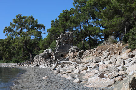 Ruins of ancient city of Turkey, Phaselisの写真素材