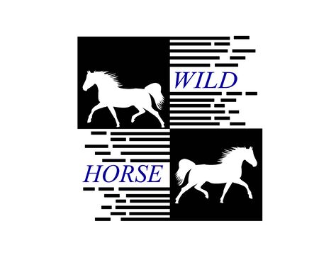 White Horse Runs Gallop. Wild Flaming Stallion Horse.のイラスト素材
