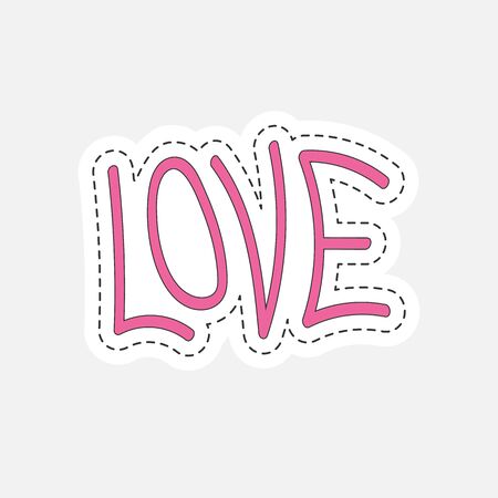 Hand drawn isolated vector illustration label in patch style. Great for embroidery, sticker or pin.のイラスト素材