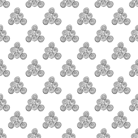 Unique hand drawn seamless pattern with abstract shapesのイラスト素材