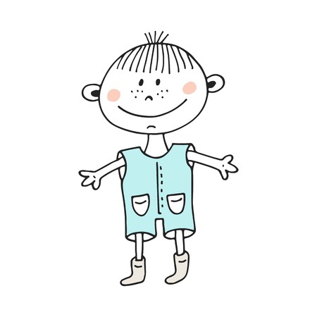 Cute and fun hand drawn nursery poster with lettering in scandinavian style Vector illustration.のイラスト素材