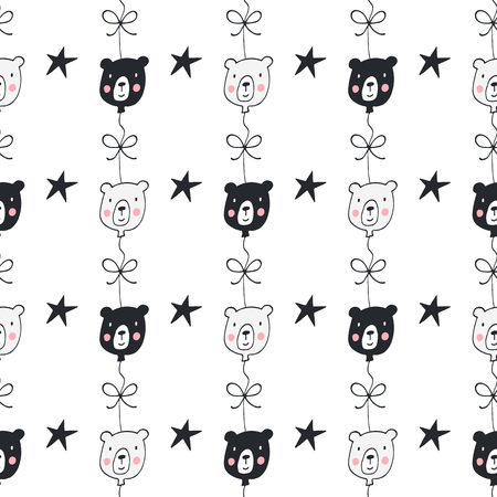 Happy birthday- nursery birthday  pattern.のイラスト素材