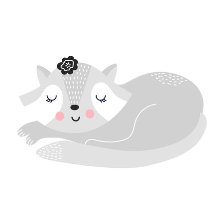 Cute cartoon cat animal. Superhero character, vector illustration.のイラスト素材