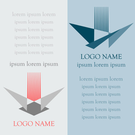 Logo abstract icons in flat style illustrationのイラスト素材