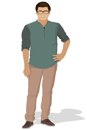 Handsome man in casual clothes.のイラスト素材