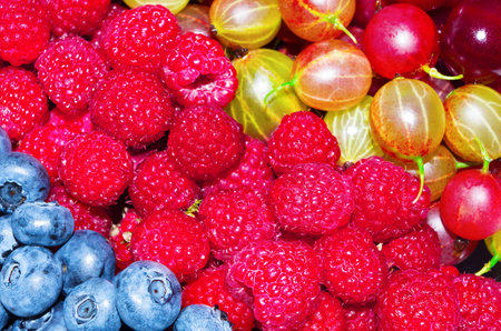 fresh and appetizing berriesの写真素材
