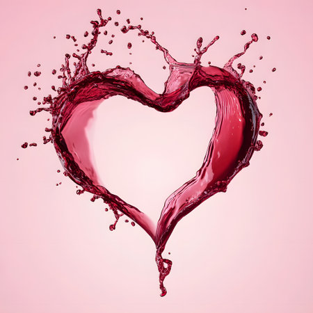 Heart Shaped red wine Splashesの素材