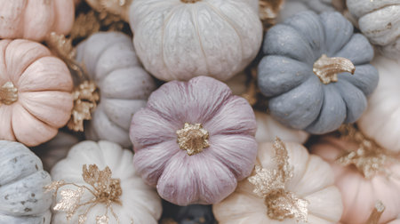 ceramic pumpkin home decoration, autumn concept. pastel colorsの素材