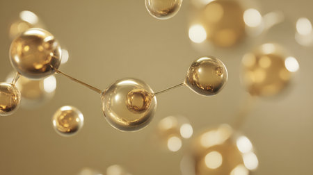 Molecular structure. Science background. Abstract background. Biotechnology concept. molecules and atoms. Science and medical backgroundの素材