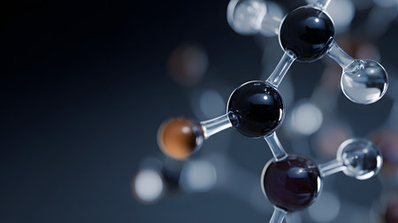 Molecule structure. Science and medical backgroundの素材