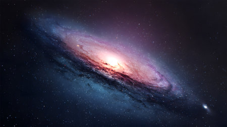 Galaxy in deep space. Planets, stars and galaxies in outer space showing the beauty of space exploration. Stars of a planet and galaxy in a free spaceの素材