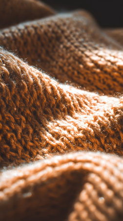 kneat sweater texture close up. Knitted woolen sweaters. Close-up. Selective focus. Multicolored wool yarn background. Close-up of knitting wool textureの素材