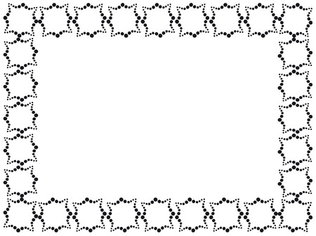 Rectangular frame made of decorative elements in black color.のイラスト素材