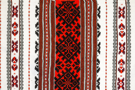 Ethnic traditional ornate ukrainian rug or towel