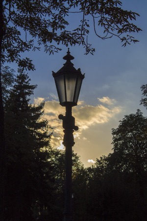 One street vintage city lamp or lanternの写真素材