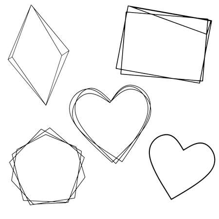 A drawing of a frame for card or invitationsのイラスト素材